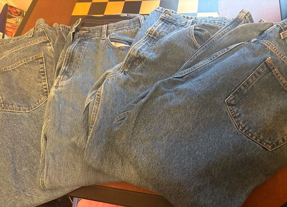 3 pairs Haggar Vintage 100% Cotton Medium Wash Denim Jeans - Size 38x29